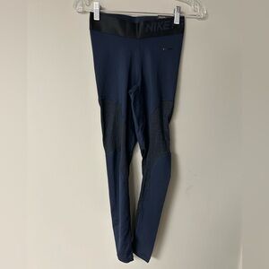 Nike Pro Blue Warm 7/8 Training Leggings